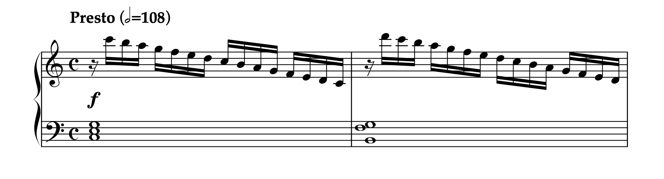 ツェルニー「40番練習曲 Op.299 より 第1番」の楽譜。曲の冒頭が示されており、ツェルニー30番修了後の主要な学習教材として紹介されている。