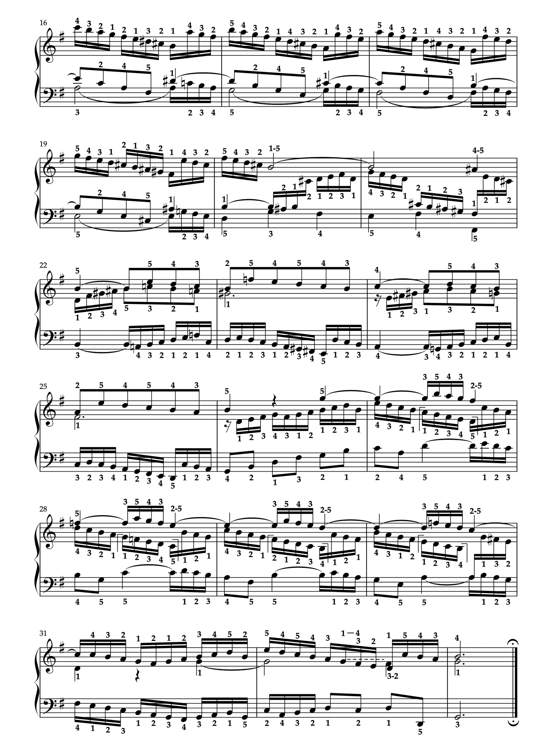 J.S.バッハ シンフォニア 第10番 BWV796 全運指付き楽譜 2ページ目