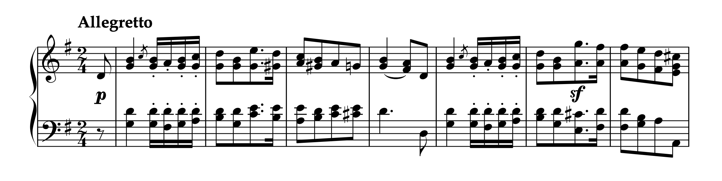 メンデルスゾーン「6つの子供の小品 Op.72 第3番」冒頭楽譜