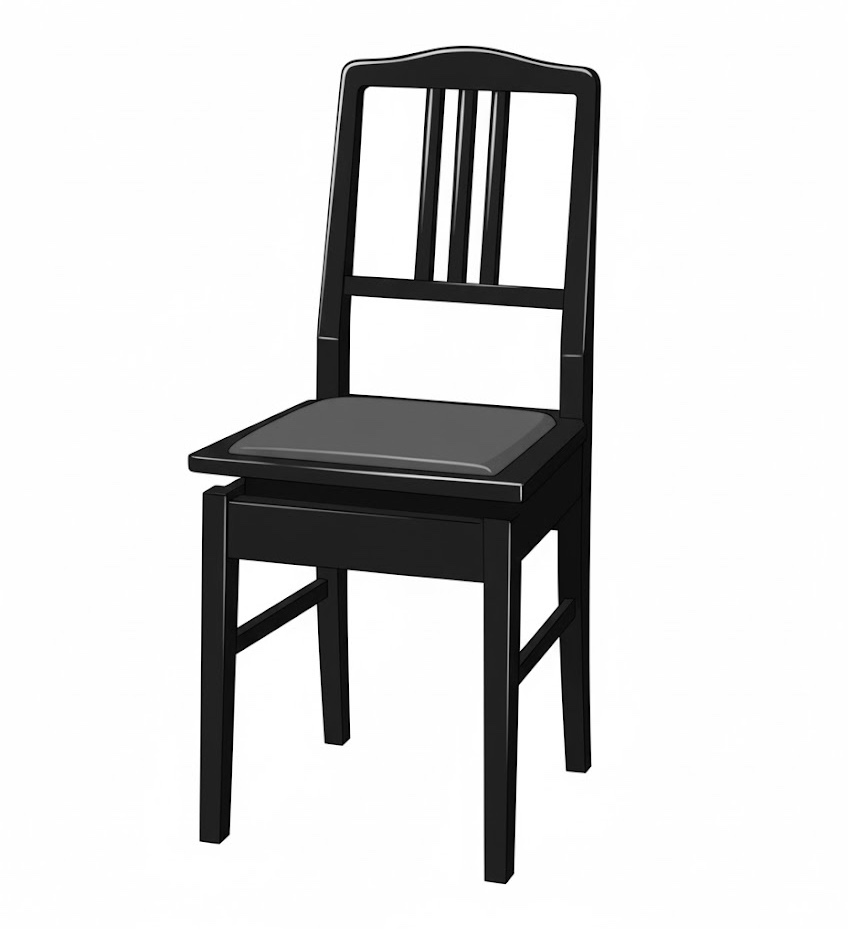 背もたれ付きのトムソン椅子の画像